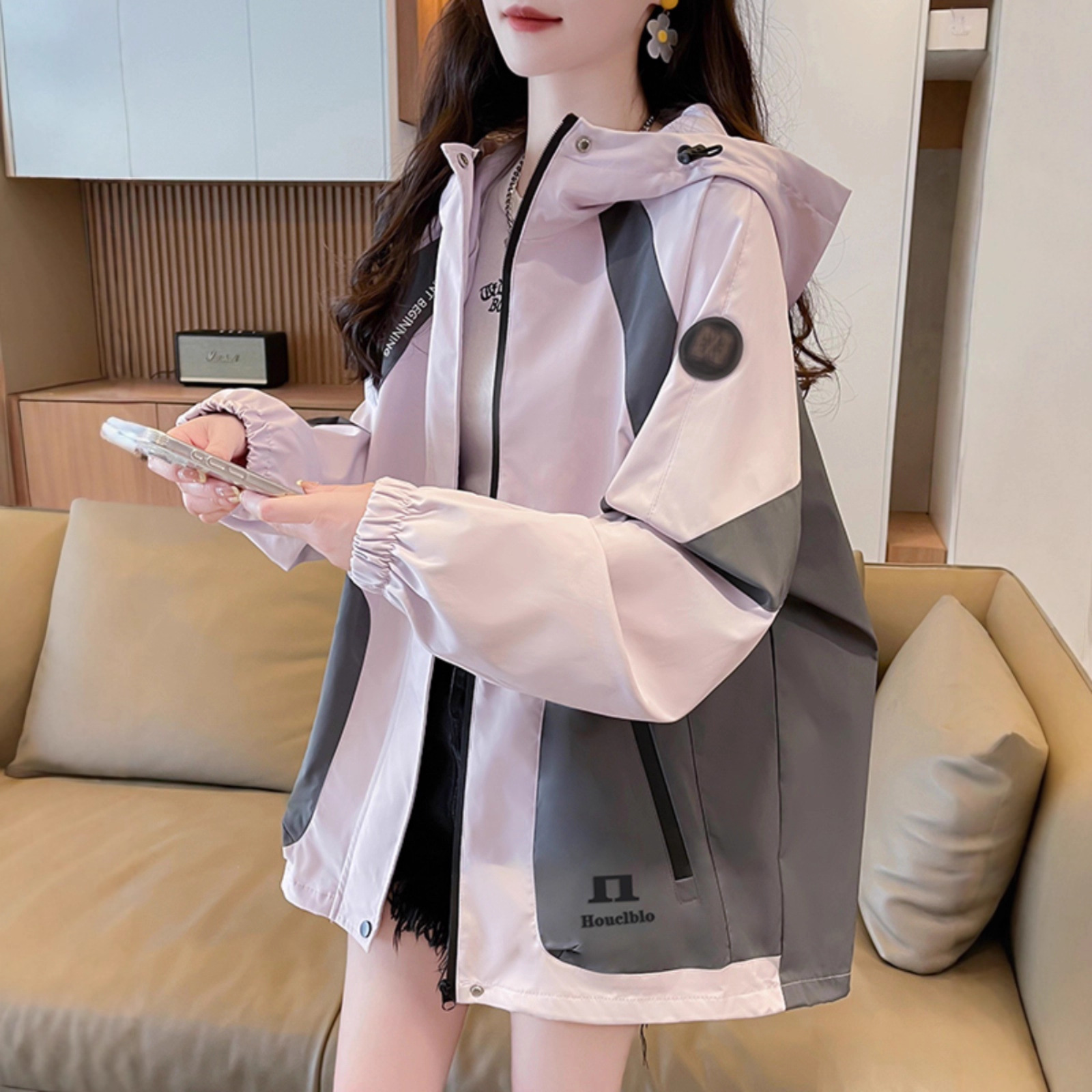 Workwear Jacket Women's Spring and Autumn Jacket Casual Versatile Windbreaker 2025 New Middle School and High School Student Jacket