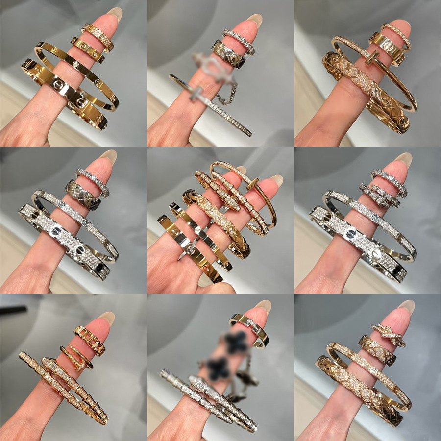 Light luxury flower spliced ​​zircon bracelet bracelet niche high-end fashion bracelet commuting unique design jewelry for women