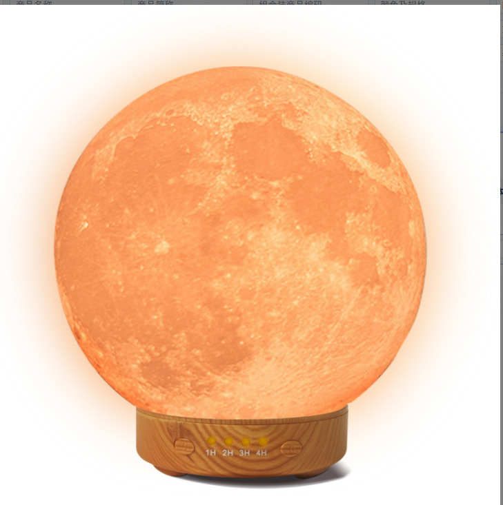 New Creative Moon Lamp Humidifier Air Purifier Aromatherapy Machine Silent USB Night Light Planet Lamp Purifier
