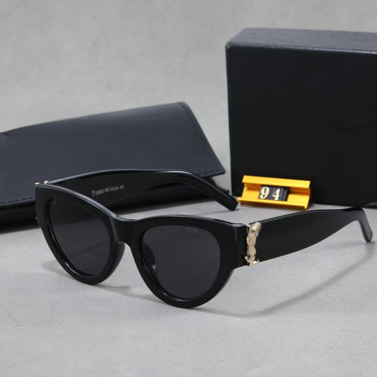 Park Caiying m94 same style sunglasses for women, high-end cat-eye polarized anti-UV myopia sunglasses for round faces