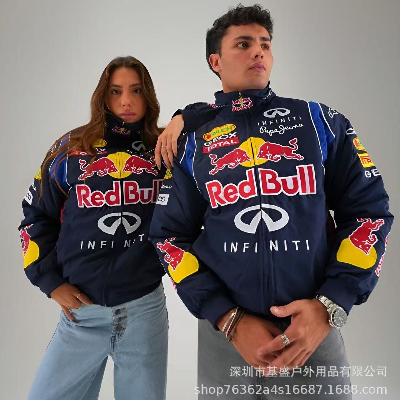 F1 racing suit embroidered F1 jacket retro motorcycle motorcycle riding suit baseball suit plus cotton jacket supports customization