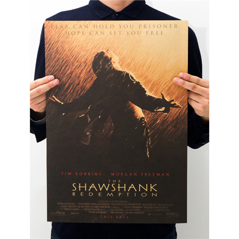 [100 classic movie posters] Retro kraft paper decorative paintings bar dormitory wall wallpaper literary stickers