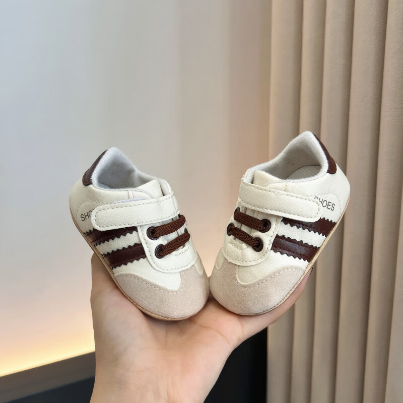 Baby shoes soft sole spring and autumn 0-1 year old male and female baby color matching sports shoes 6-12 months non-slip toddler shoes