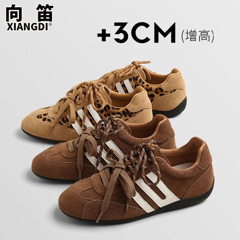 Cowhide version of retro moral training shoes for women, Forrest Gump shoes, women's shoes, 2025 autumn new casual sports shoes, racing shoes