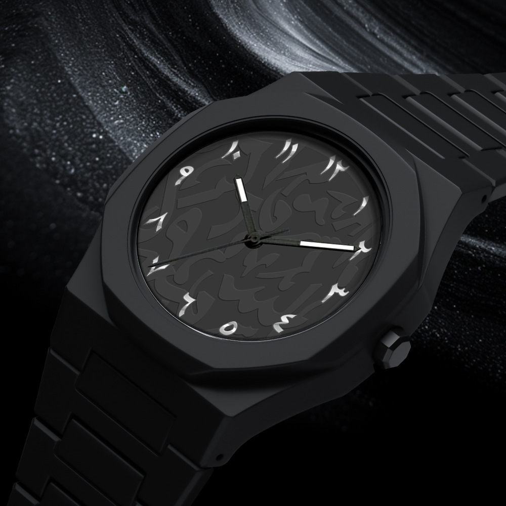 New waterproof watch plastic watch Arabic high-end quartz watch men's watch wholesale cross-border hot sale