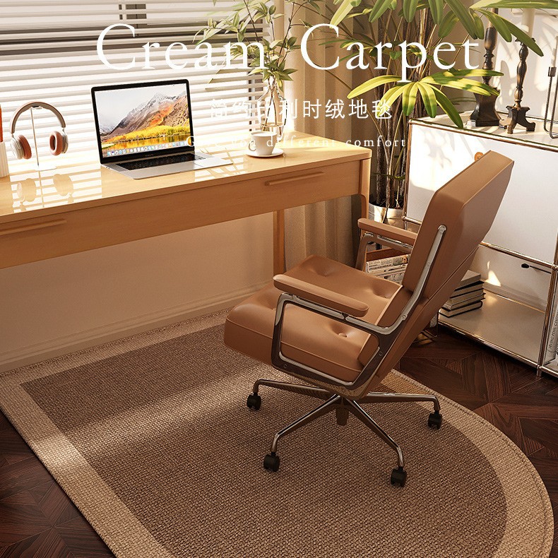 High-end carpet swivel chair floor mat dressing table non-slip study computer chair bedroom floor protection mat silent light luxury