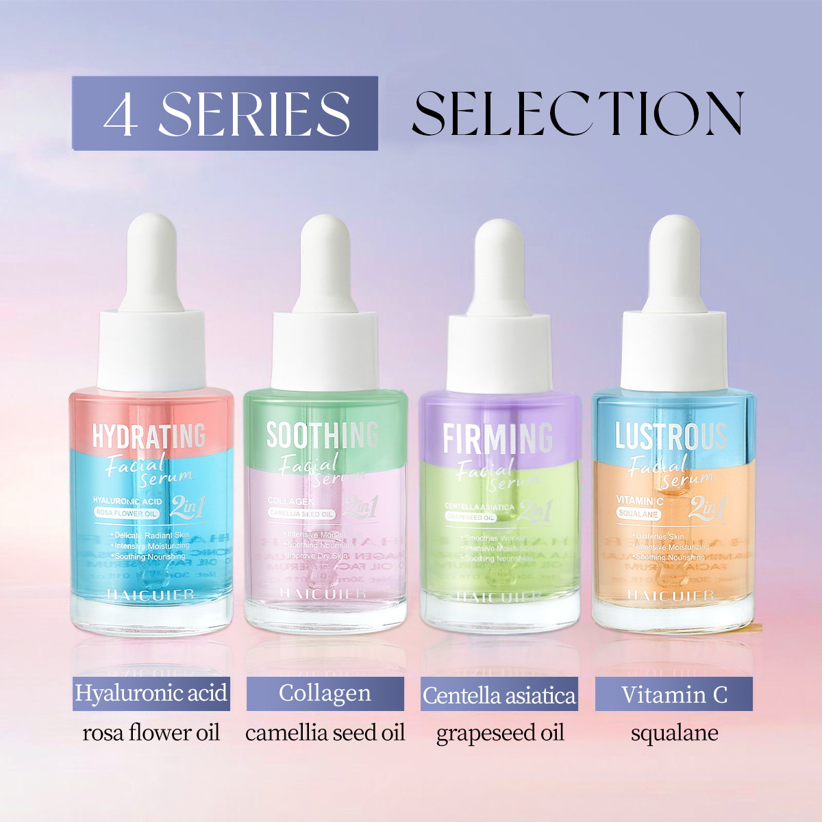 Exclusively available for cross-border Hetura Facial Skin Care Essence Hyaluronic Acid Collagen Centella Asiatica Vitamin C