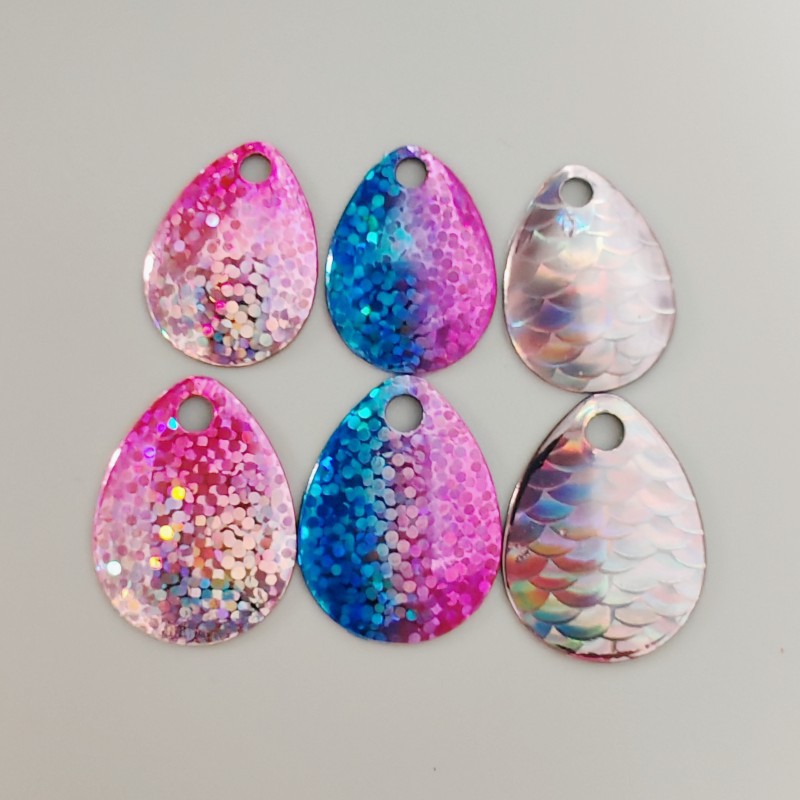 Laser sequined mackerel hook and lure accessories, reflective fish luring lure, metal fish hook, rotating sequin accessories