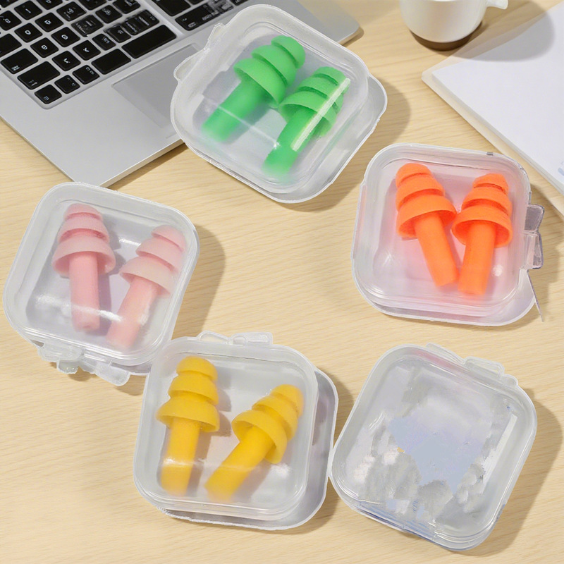 Distribution anti-noise earplugs Christmas tree earplugs sleep study work silicone waterproof earplugs sound isolation earplugs 2