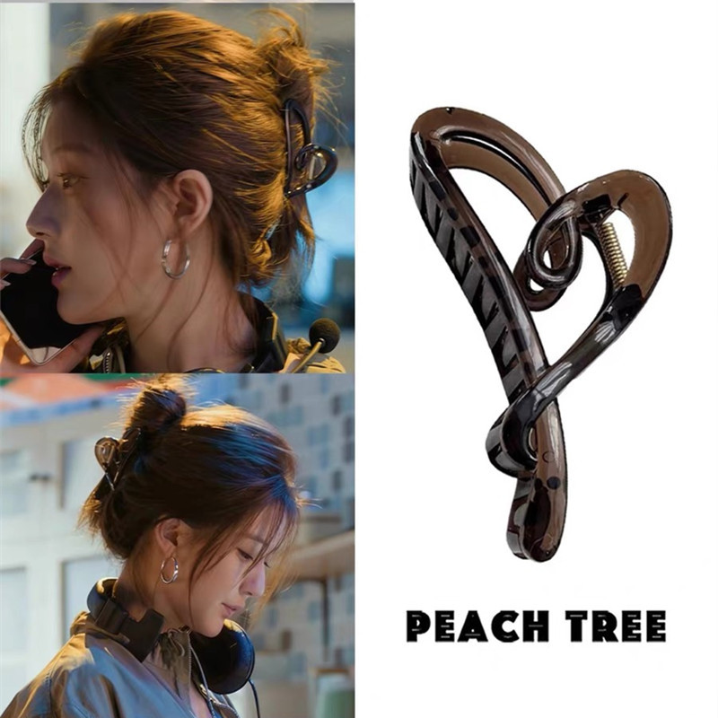 Xu me dazzling Zhao Lusi and Xu Yan's same love clip, high-end back head hairpin shark clip hairpin headgear