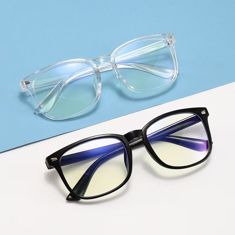 Anti-Blue Light Glasses Women's Flat Glasses Blue Light Computer Goggles Retro Glasses Frame Women's Square Frame Glasses