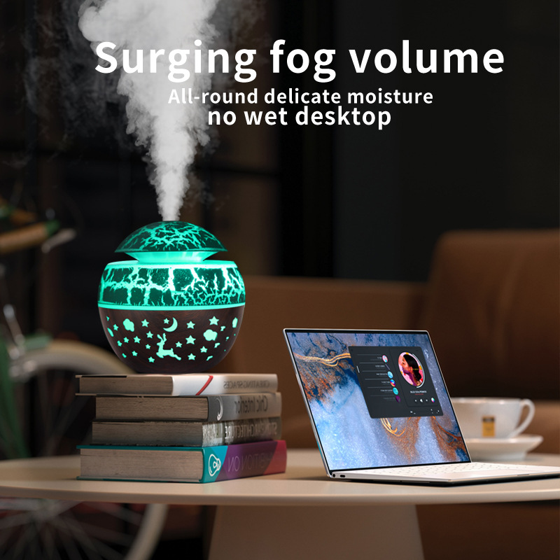 USB mini household mushroom head bedroom air purifier desktop atomizing foreign trade wood grain aromatherapy machine humidifier