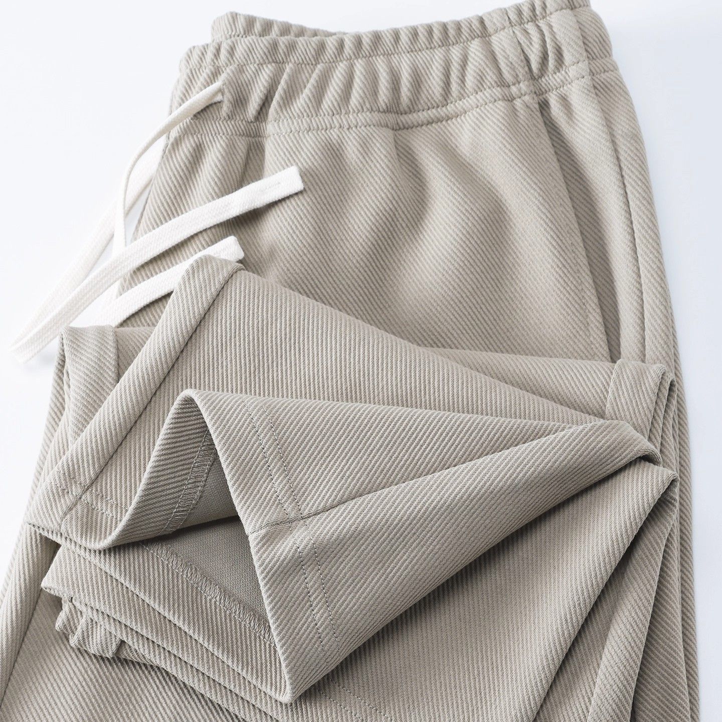 Spring and Autumn 420g atmospheric gray straight pants men's loose sports pants men's casual pants autumn knitted sweatpants