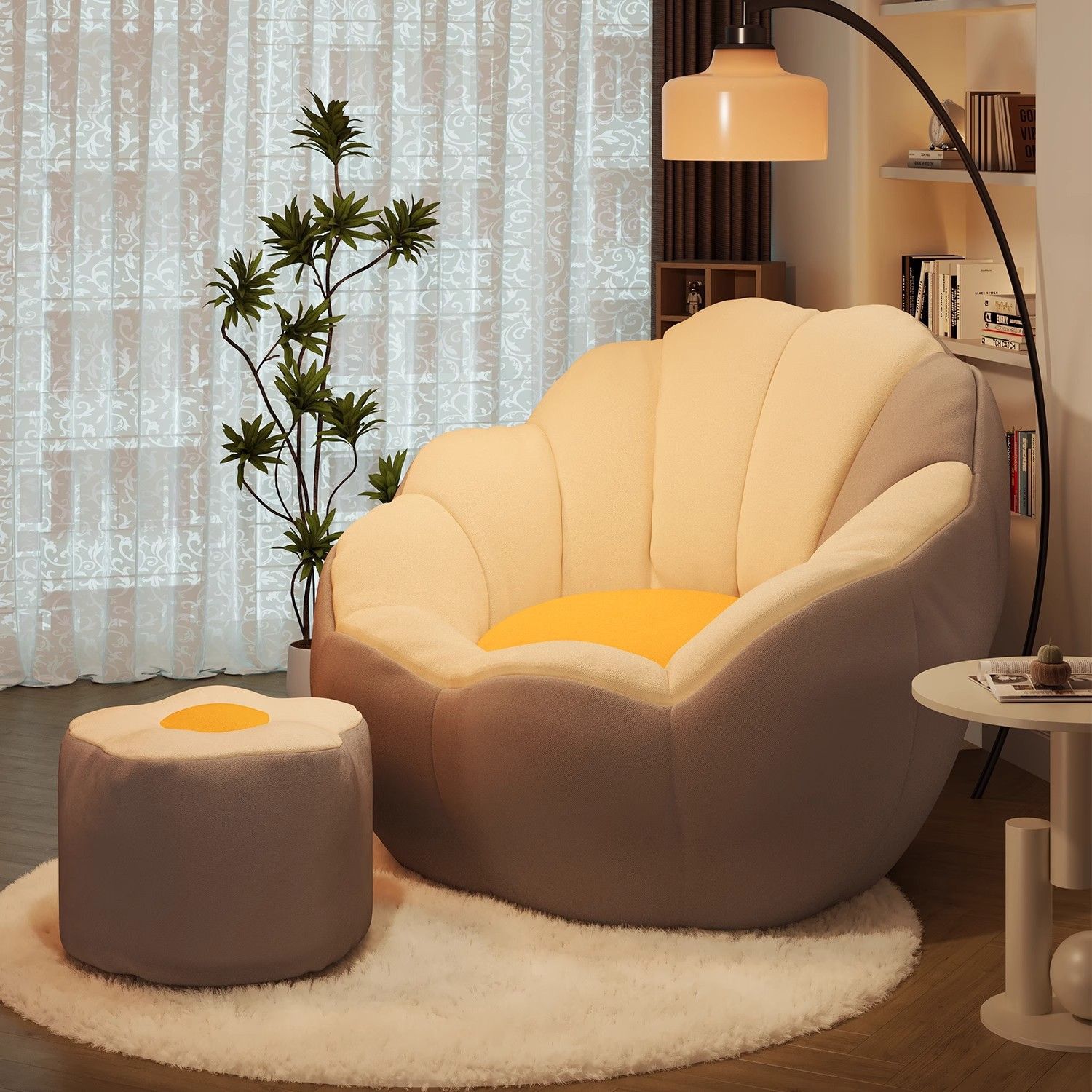 Balcony tatami single small sofa bedroom bedside chair bean bag sofa small apartment recliner lazy sofa