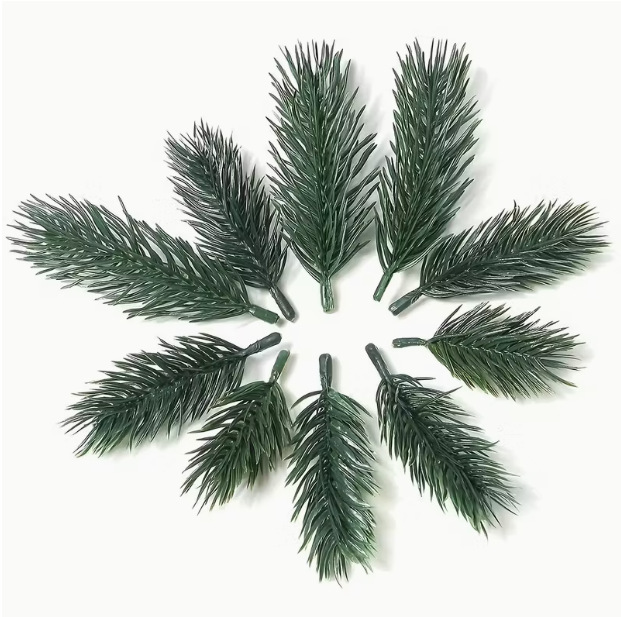 Christmas pine needles, simulated plants, simulated pine needles, water plants, Christmas decoration accessories, flower arrangement accessories, DIY green plants 3