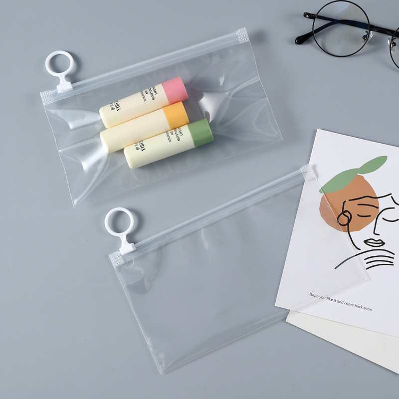 Thickened pull-tab bag, transparent travel portable storage bag, sealed small storage and repackaging zippered doll small packaging bag 7