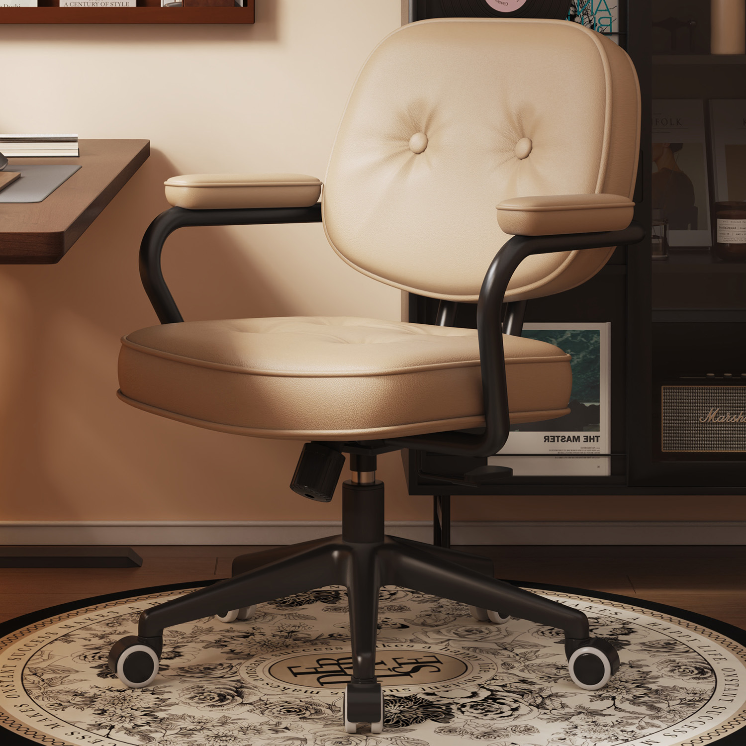 Office home bedroom single desk chair rental room seat swivel sofa stool computer lift back chair