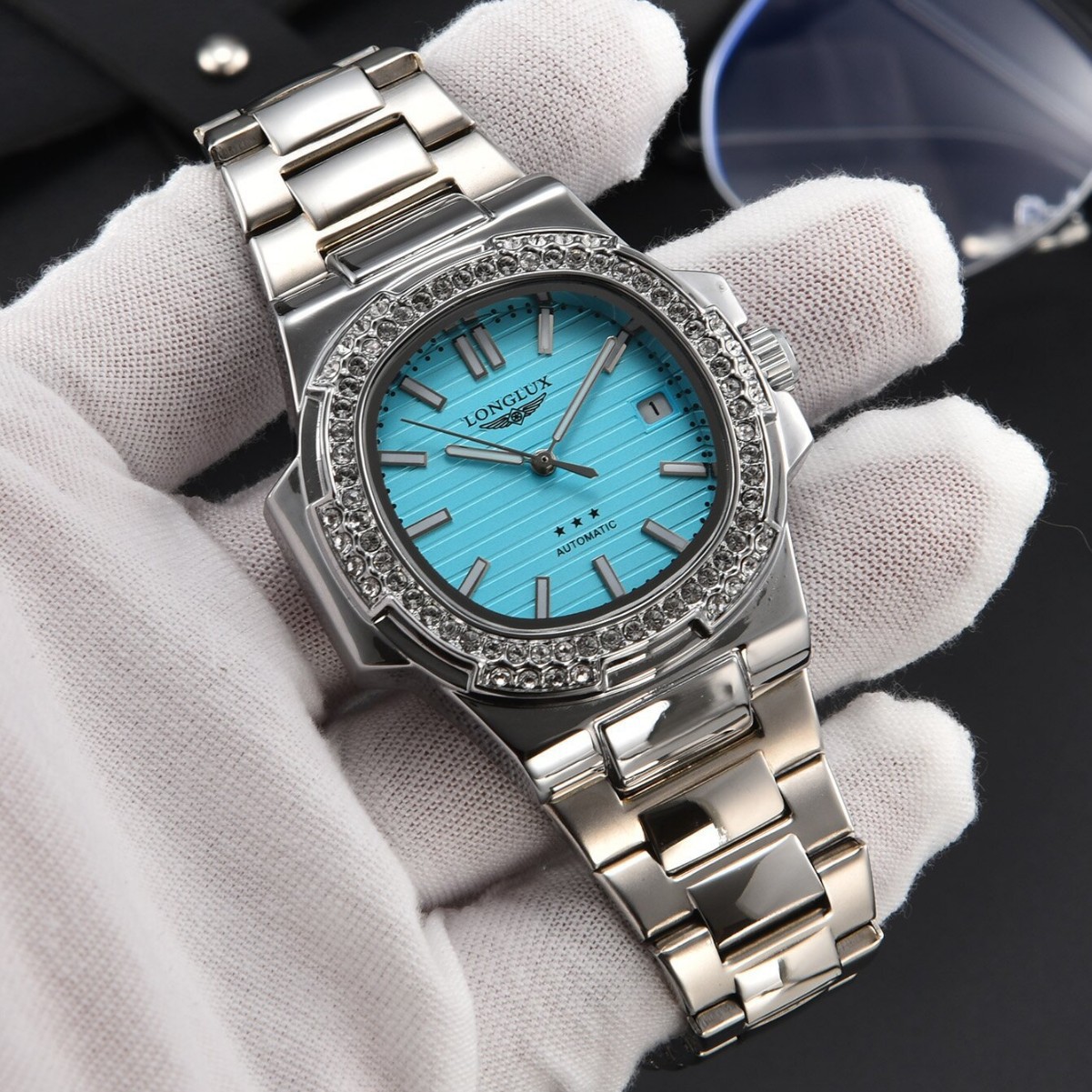 LONGLUX automatic cross-border foreign trade machinery with brick calendar waterproof luminous stainless steel men's luxury watch