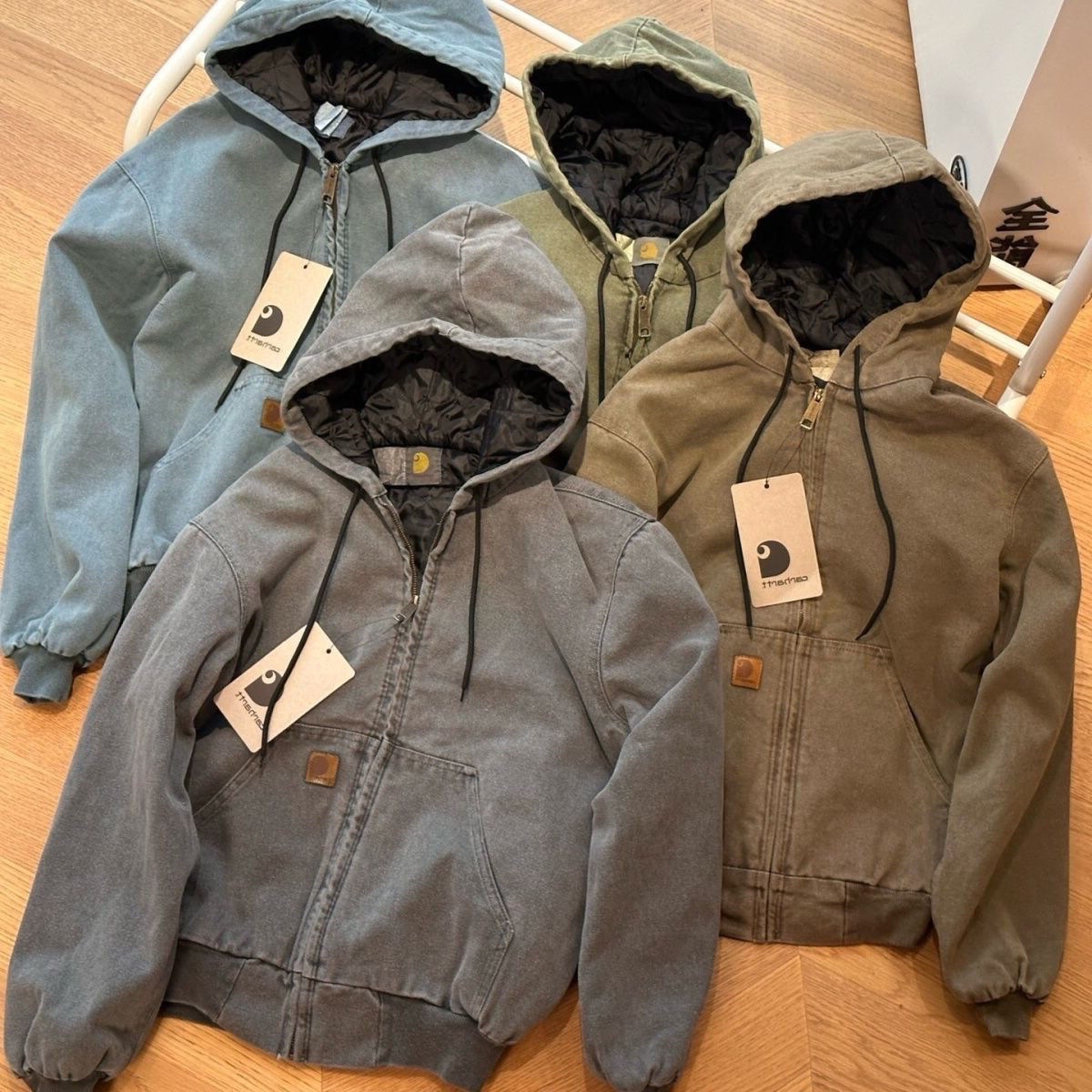 Card hooded Hart j130 spring and autumn thin jacket washed and cotton-padded clothes two-cotton jacket men and women American ins