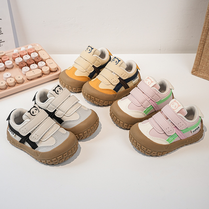 2026 Spring New Baby Functional Shoes for Men and Women Baby Room Leather Soft Sole Anti-Slip Toddler Shoes Casual Sports Shoes