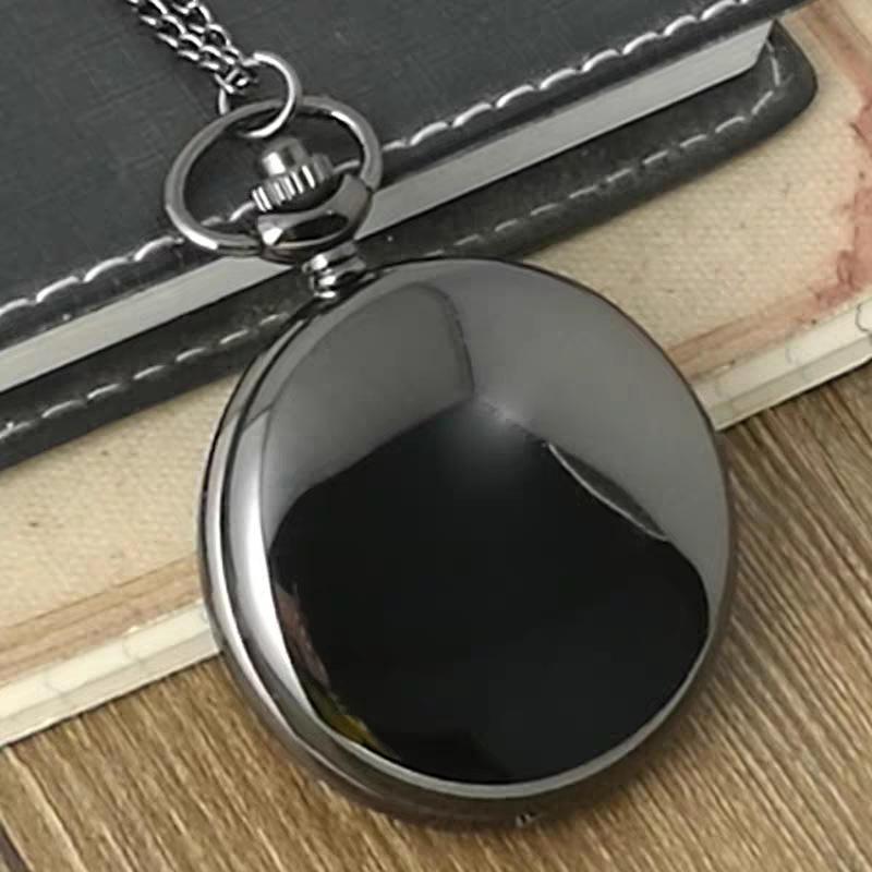Simple Classic Flip Pocket Watch Male and Female Student Watch Necklace Flip Fashion Creative Quartz Watch Gift Souvenir