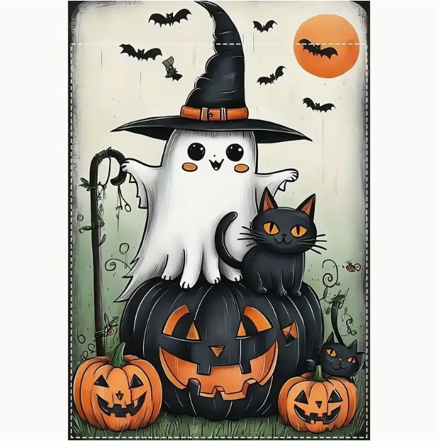 New cross-border Halloween garden flag single-sided autumn courtyard house seasonal holiday outdoor decoration