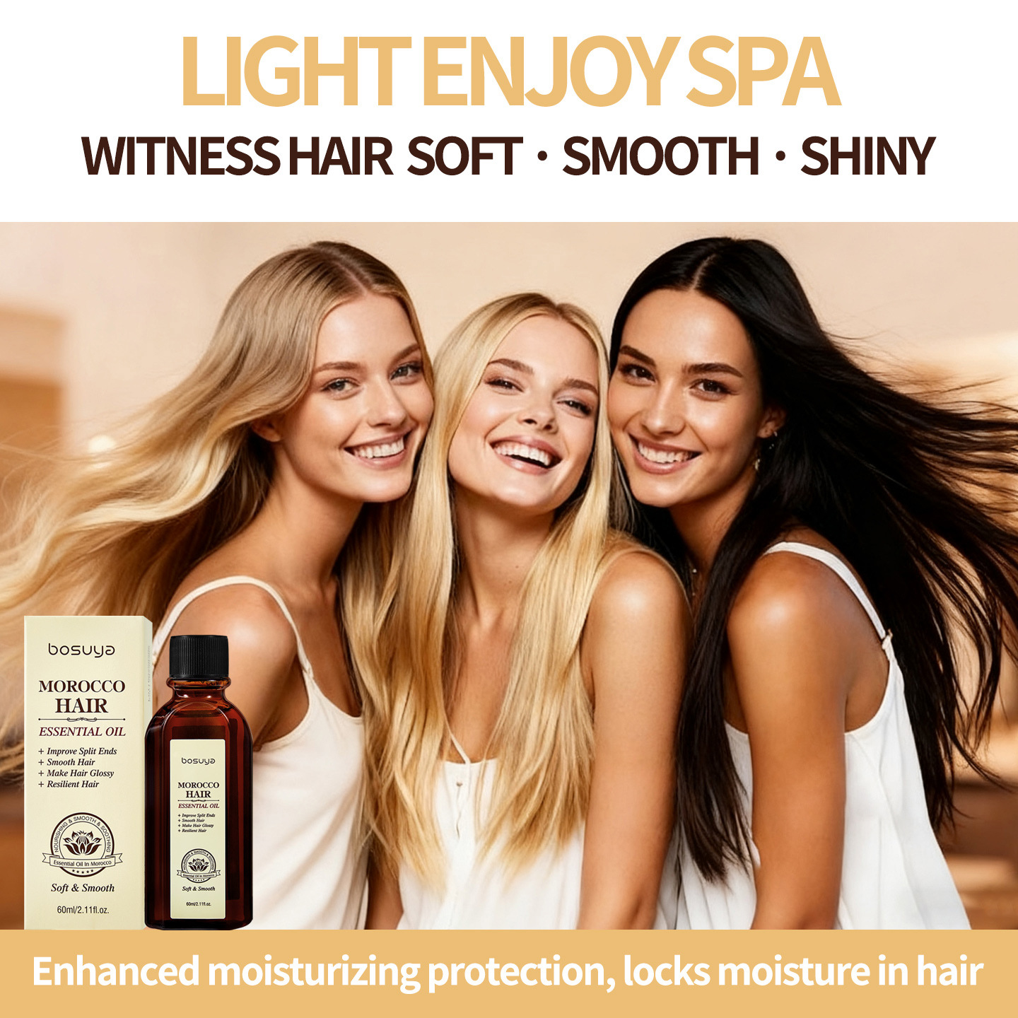 Cross-border Posuya Hair Care Essential Oil, Smooth Hair Care Solution, Strong Nourishing Hair Roots, Scalp Massage Care