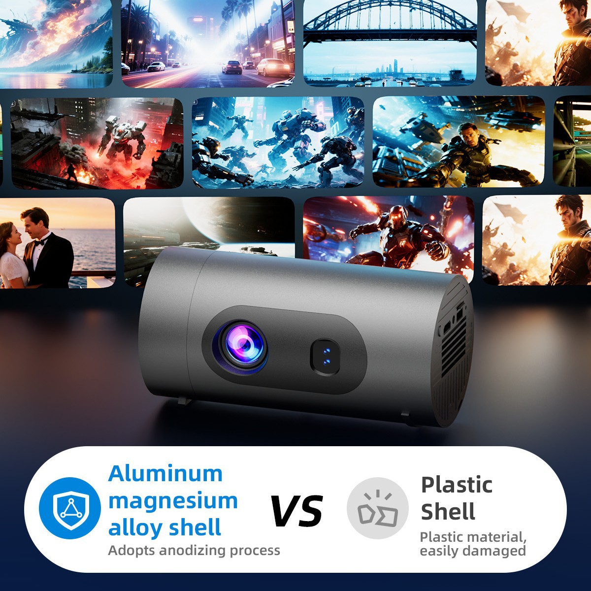 Cross-border Q8 outdoor projector home small high-definition 1080 mini portable home theater office projector