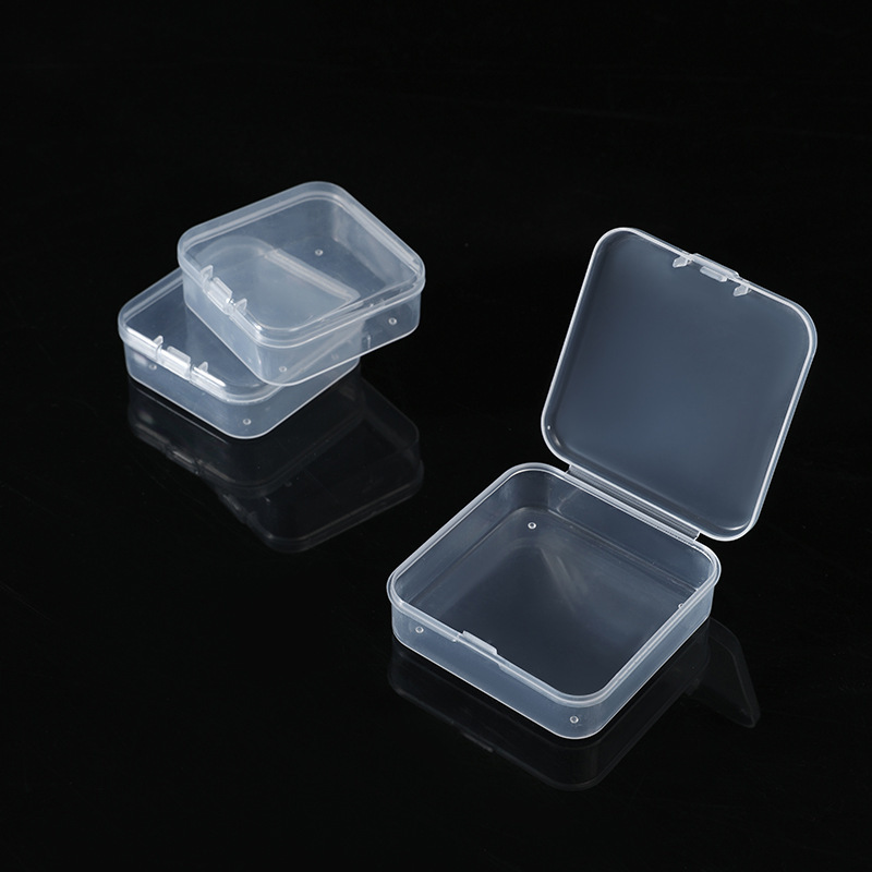 5.5 square high transparent plastic storage box jewelry beading accessories fishing gear earplug storage small square box manufacturer 3
