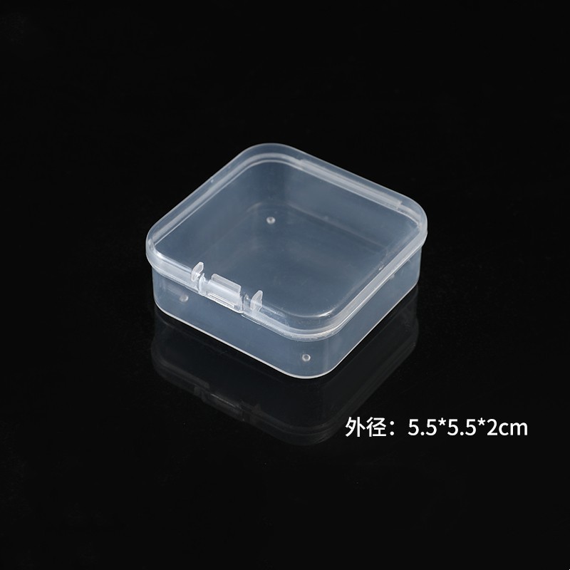 5.5 square high transparent plastic storage box jewelry beading accessories fishing gear earplug storage small square box manufacturer 4