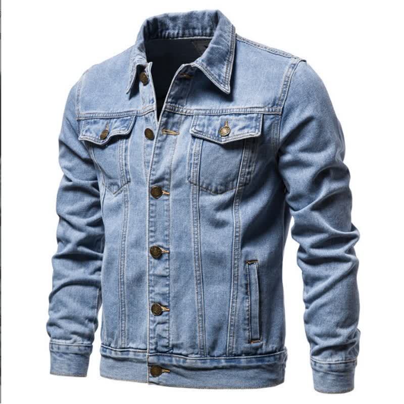 2026 New Spring Autumn and Winter Men's Denim Jackets Japanese Casual Youth Popular Workwear Denim Jackets Men's Clothing