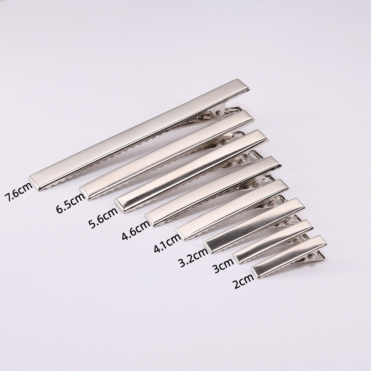 White duckbill hairpin diy base hairpin one-word square clip handmade base hairpin crocodile clip metal hairpin 3