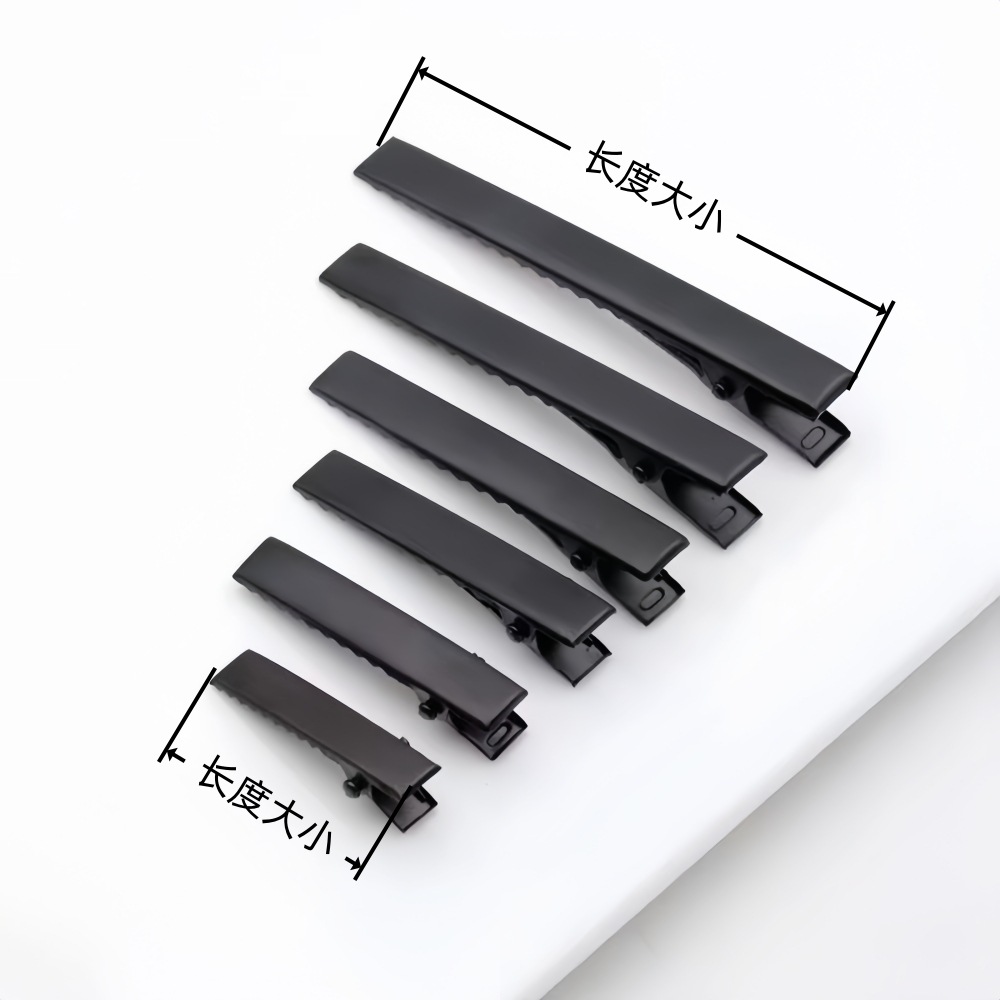 White duckbill hairpin diy base hairpin one-word square clip handmade base hairpin crocodile clip metal hairpin 7