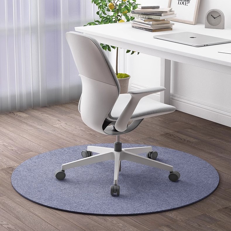 Household round carpet computer chair wear-resistant and dirt-resistant floor protection carpet soundproofing cuttable non-slip study floor mat