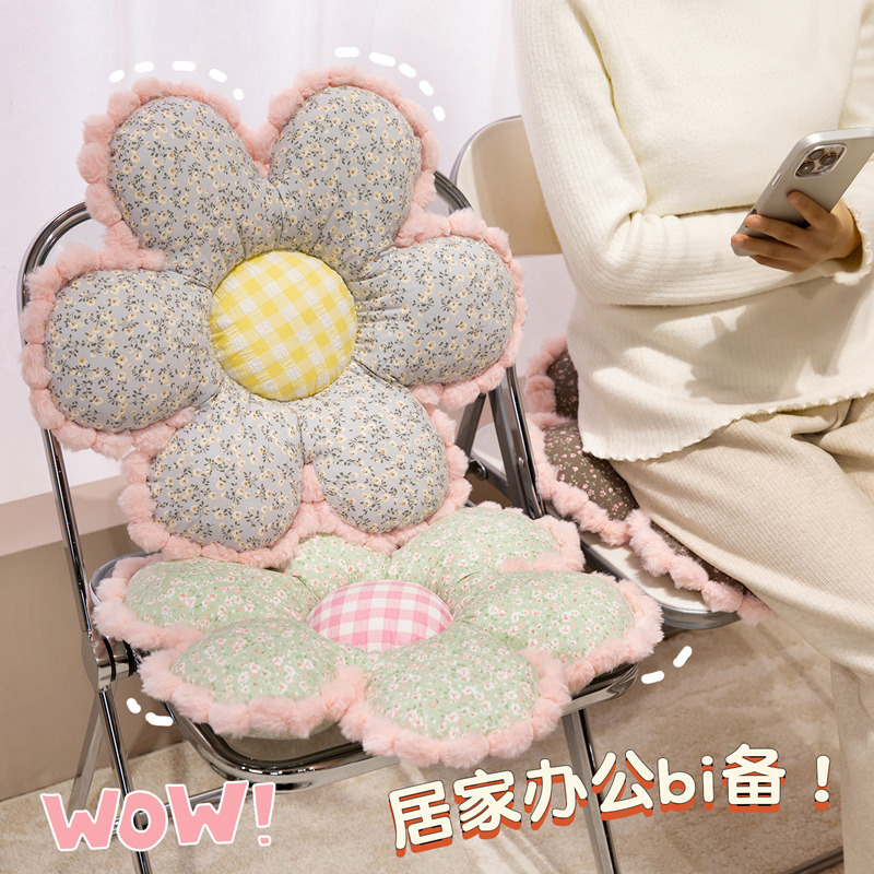 Retro floral fabric flower cushion cushion sofa pillow decoration chair cushion tatami futon bay window cushion