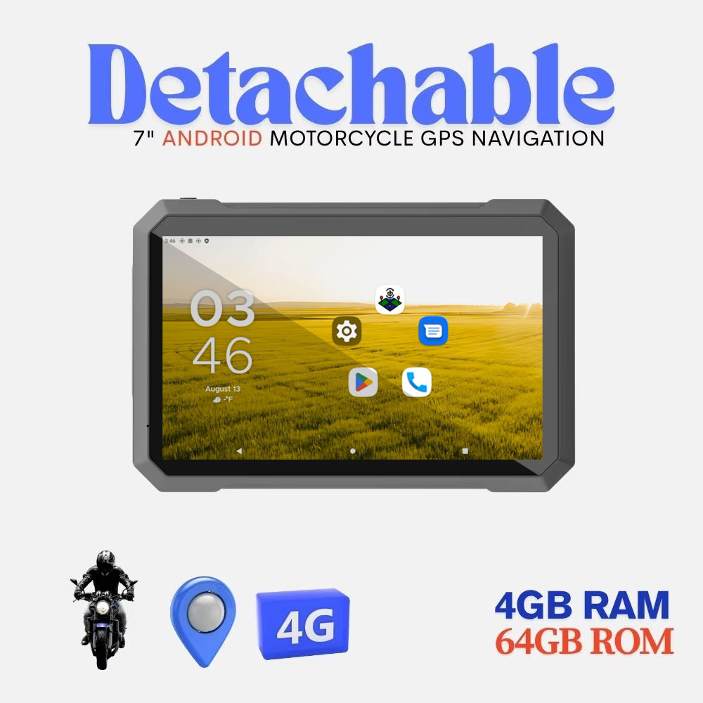 Spot cross-border 7-inch professional Android motorcycle GPS navigator detachable car portable navigation screen