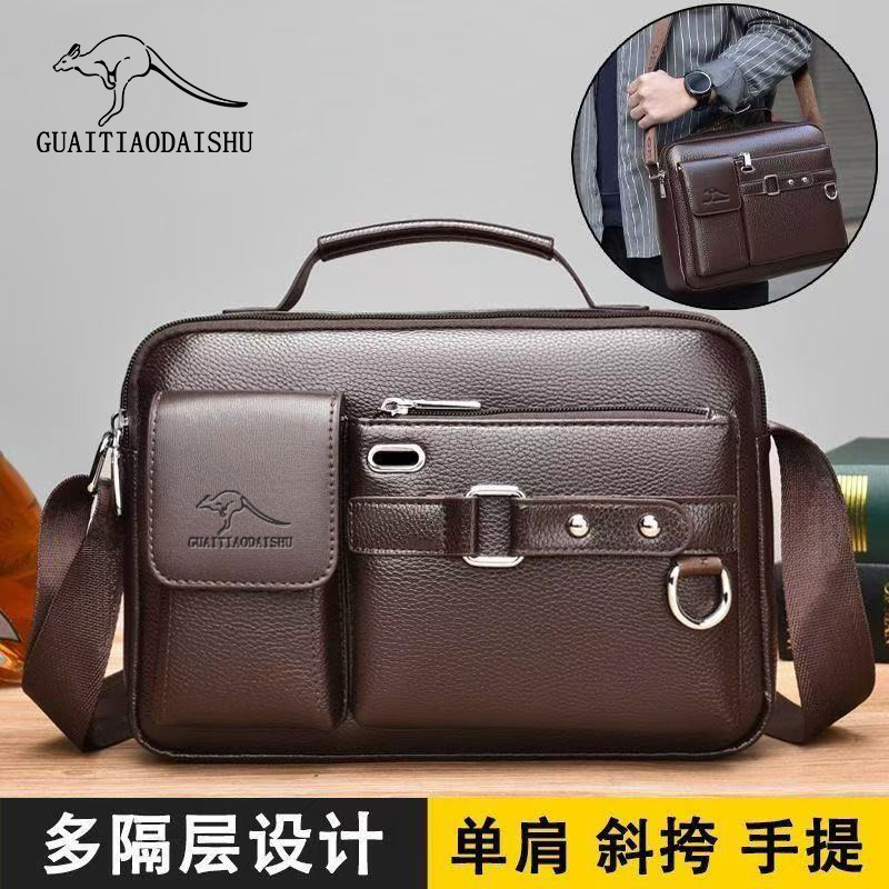 Cross-border popular men's briefcase bag cross-body men's shoulder bag men's handbag large capacity high-end business bag