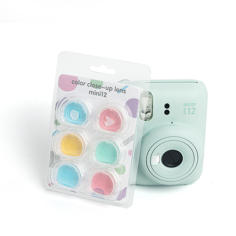 Suitable for Polaroid mini12 camera accessories six-color filter translucent jelly shell color lens accessories