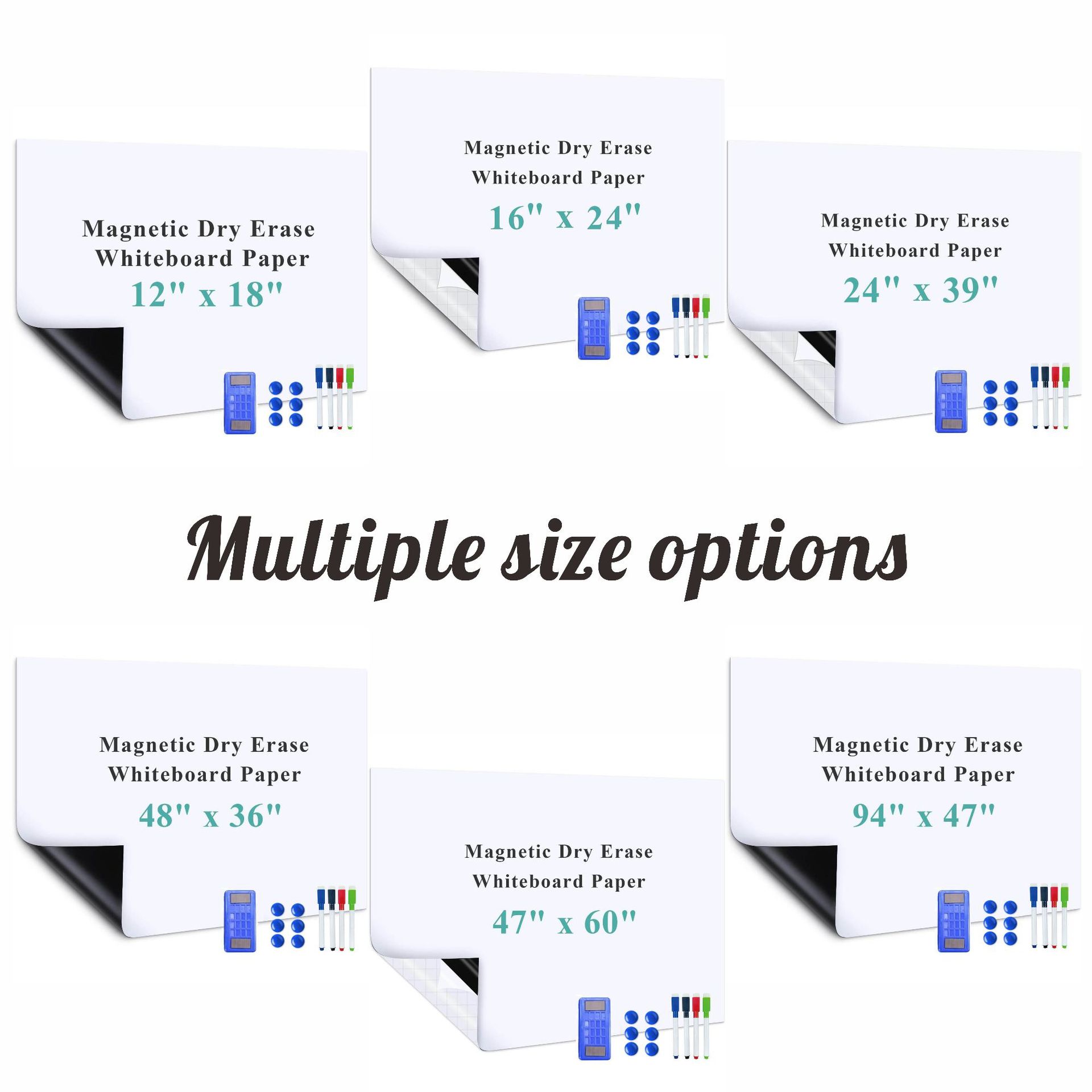 Easy to write on and clean dry erase board with self-adhesive whiteboard wall for kids office home use